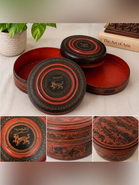Burmese Lacquer Betel Box, Burma (Antique)